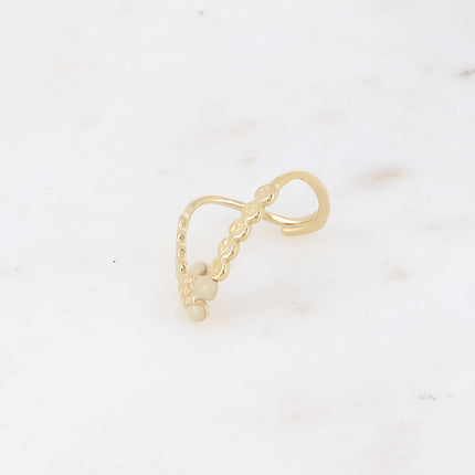 Bague en V - fleur en émail