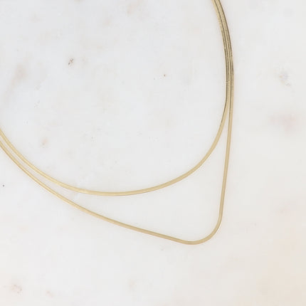 Collier 2 rangs Rutha - 2 mailles miroir