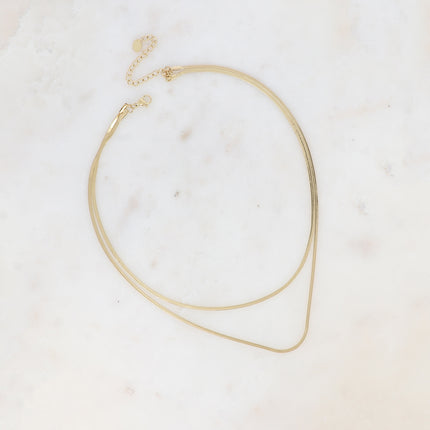 Collier 2 rangs Rutha - 2 mailles miroir