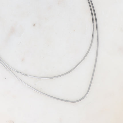 Collier 2 rangs Rutha - 2 mailles miroir