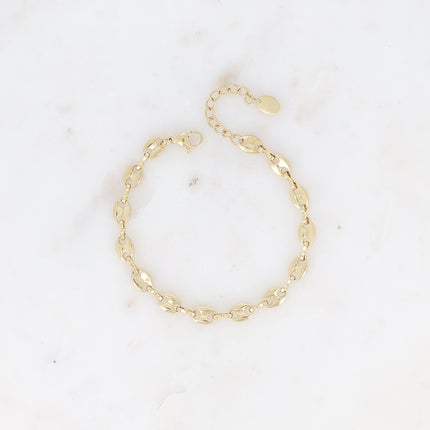 Bracelet - maille type grain de café