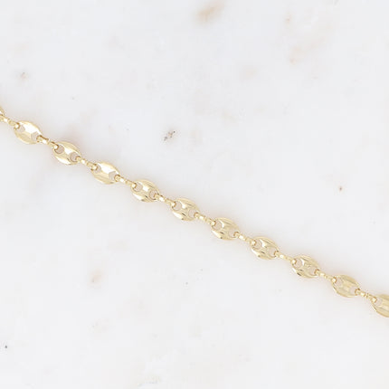 Bracelet - maille type grain de café
