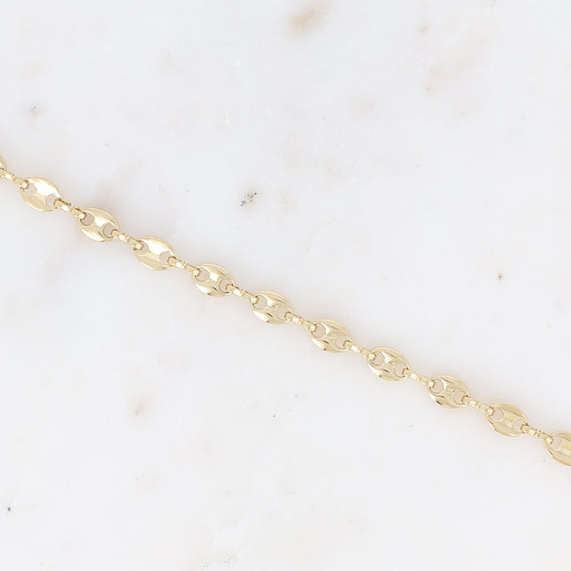 Bracelet - coffee bean type link