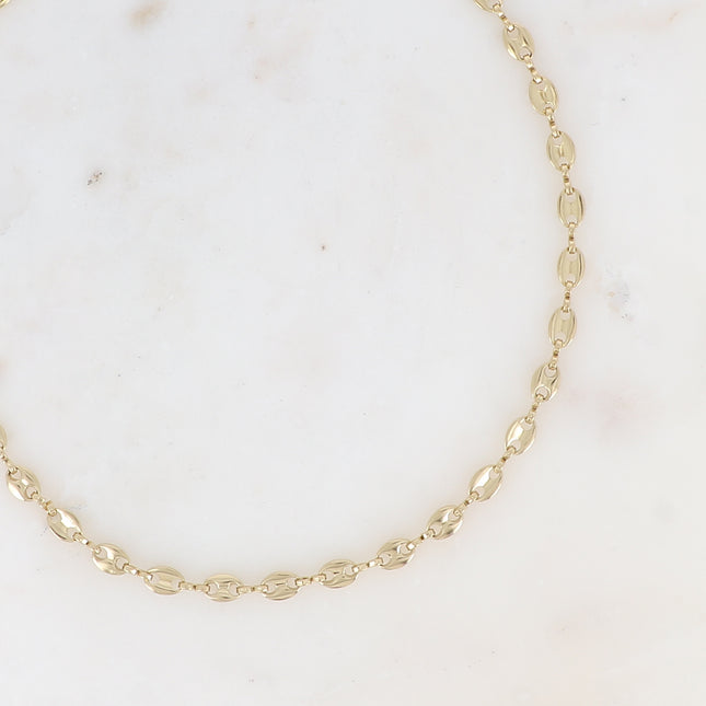 Necklace - coffee bean type link