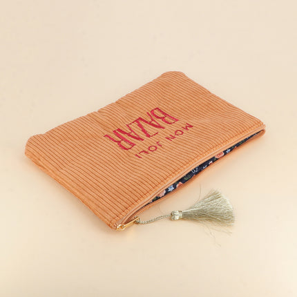 Pouch - my lovely BAZAAR - corduroy - 20 x 14 cm