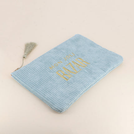 Pouch - my lovely BAZAAR - corduroy - 20 x 14 cm