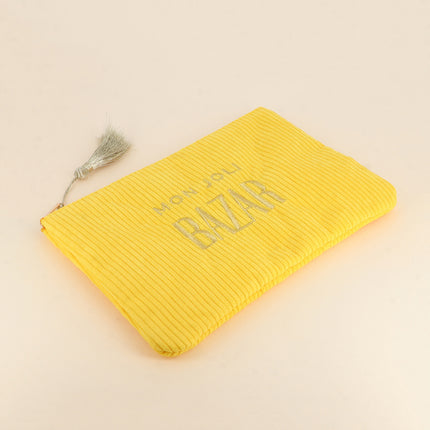 Pouch - my lovely BAZAAR - corduroy - 20 x 14 cm