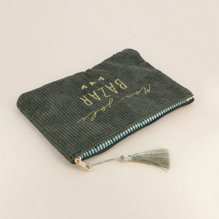 Pouch - My Pretty Bazaar and 3 Hearts - Corduroy - 20 x 14 cm