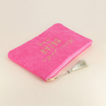 Pouch - My Pretty Bazaar and 3 Hearts - Corduroy - 20 x 14 cm