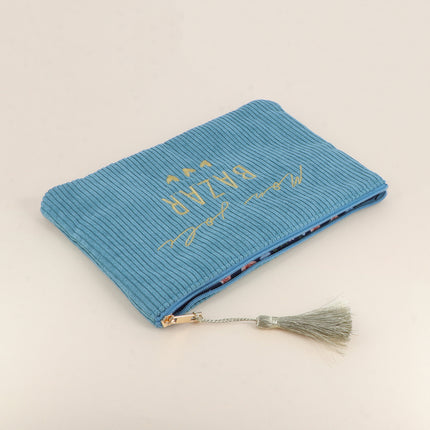 Pouch - My Pretty Bazaar and 3 Hearts - Corduroy - 20 x 14 cm