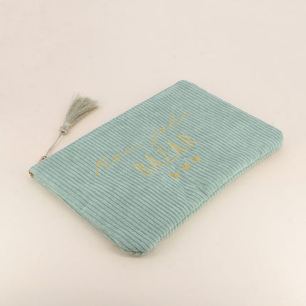 Pouch - My Pretty Bazaar and 3 Hearts - Corduroy - 20 x 14 cm