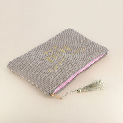 Pouch - My Pretty Bazaar and 3 Hearts - Corduroy - 20 x 14 cm