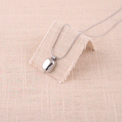 Collier - maille serpent et pendentif rectangle bombé