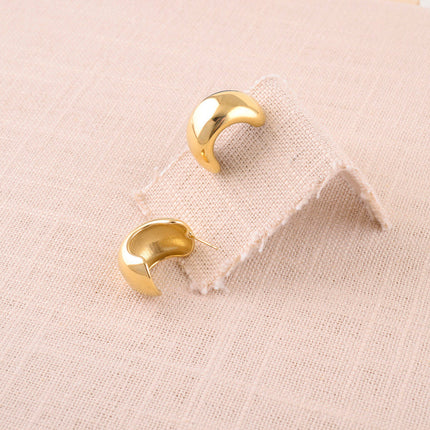 Créoles - demi anneau épais et large 13x20mm