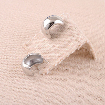 Créoles - demi anneau épais et large 13x20mm