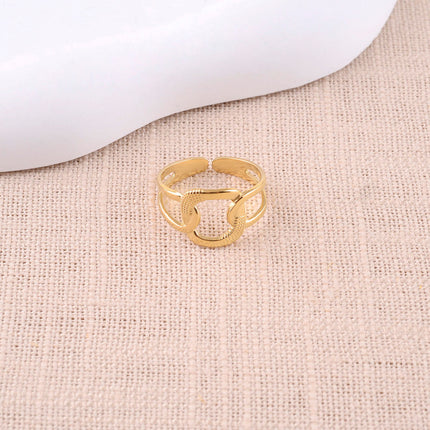 Bague - anneau effet maille texturée