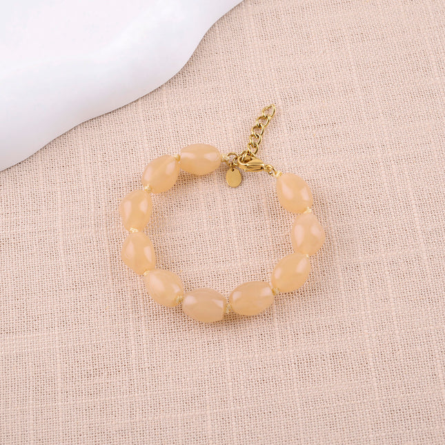 Sixtine cord bracelet - large colored resin beads
