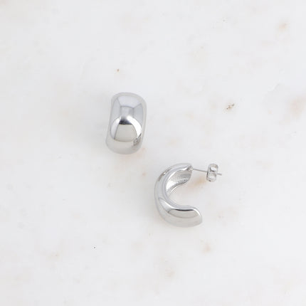 Créoles - demi anneau épais et large 13x20mm