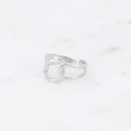 Bague - anneau effet maille texturée