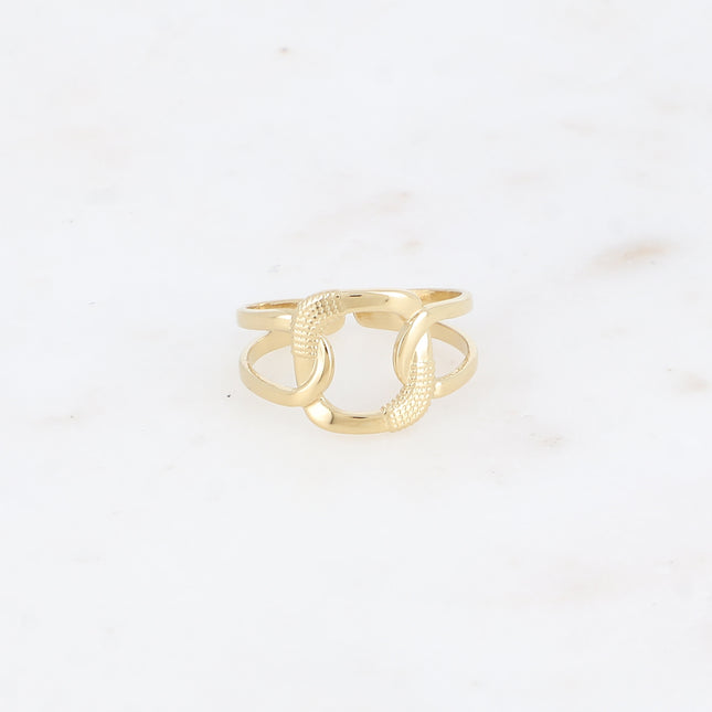 Bague - anneau effet maille texturée