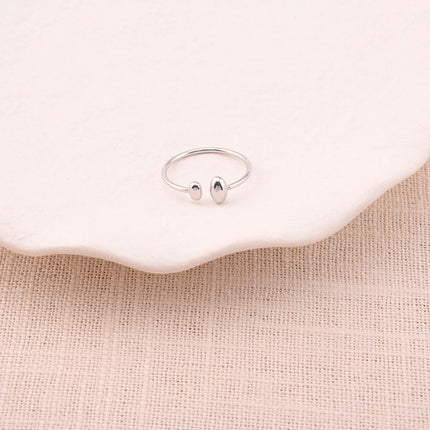 Bague ouverte - double ovale
