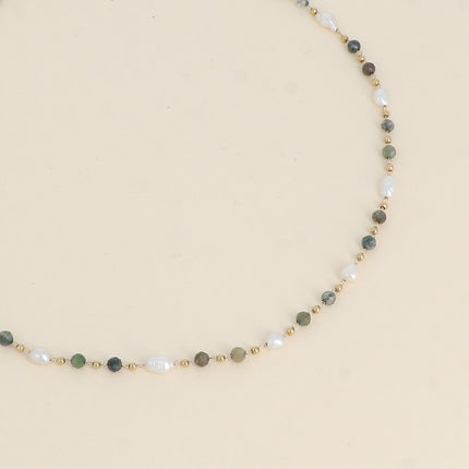 Collier Florinia - pierres naturelles, perles d'eau douce