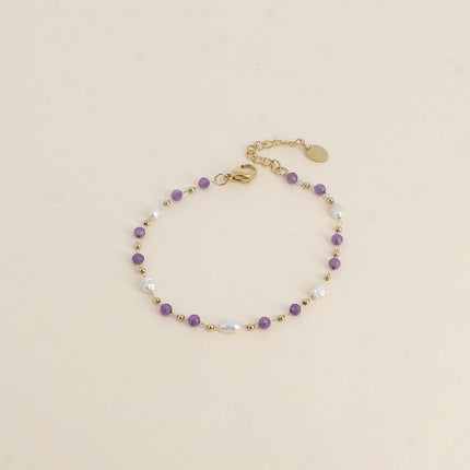 Bracelet Florinia - pierres naturelles, perles d'eau douce