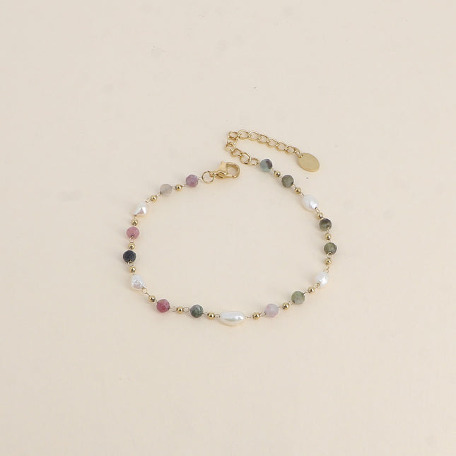 Bracelet Florinia - pierres naturelles, perles d'eau douce