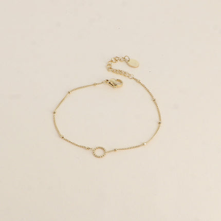 Bracelet - chaîne avec boules et cercle milgrain
