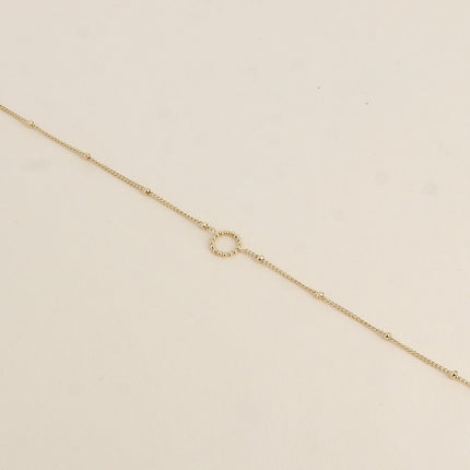 Bracelet - chaîne avec boules et cercle milgrain