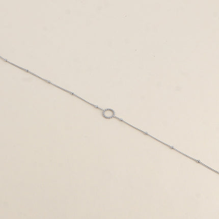 Bracelet - chaîne avec boules et cercle milgrain
