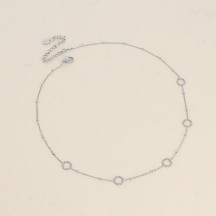Collier - chaîne avec boules et cercles milgrain