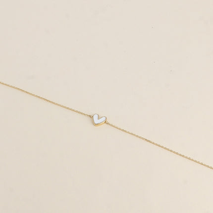 Bracelet - pendentif coeur en émail