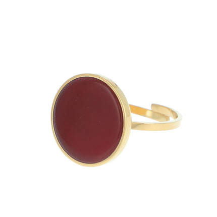 Bague Maxine - pierre naturelle ronde