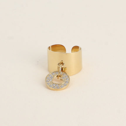 Bague Isabelline - coeur - oxydes de zirconium