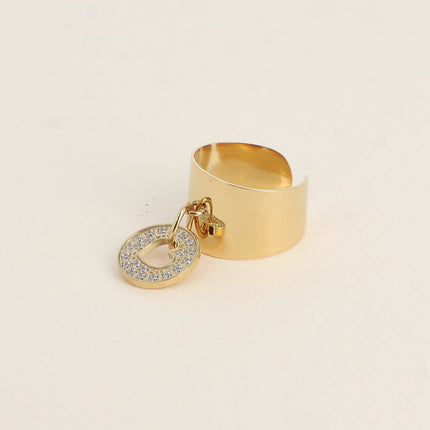 Bague Isabelline - coeur - oxydes de zirconium