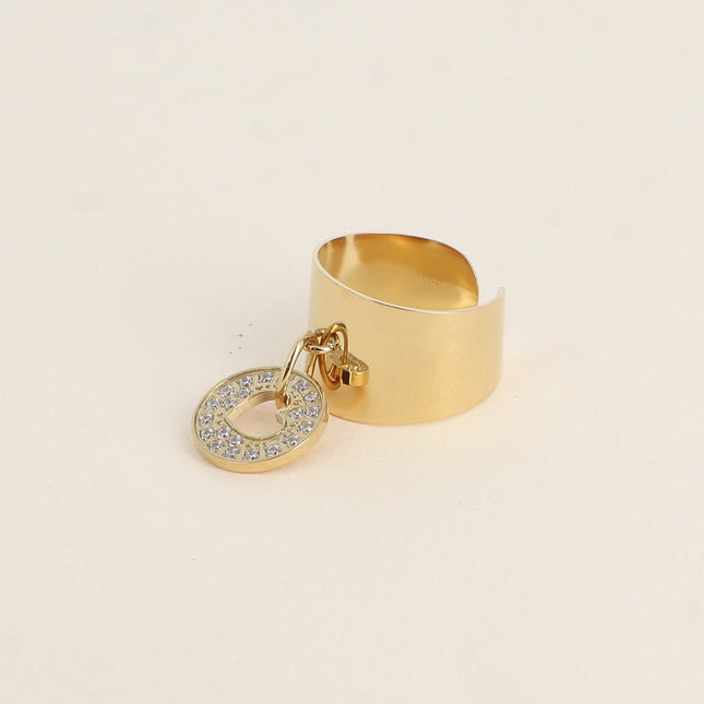 Bague Isabelline - coeur - oxydes de zirconium