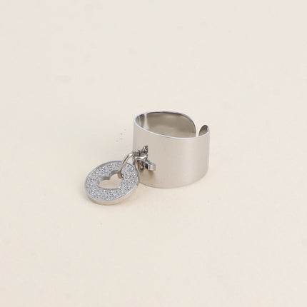 Bague Isabelline - coeur - oxydes de zirconium