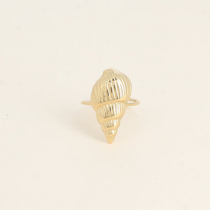 Bague fine Oana - motif coquillage texturé