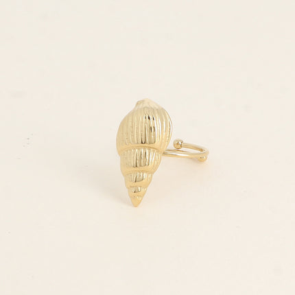 Bague fine Oana - motif coquillage texturé