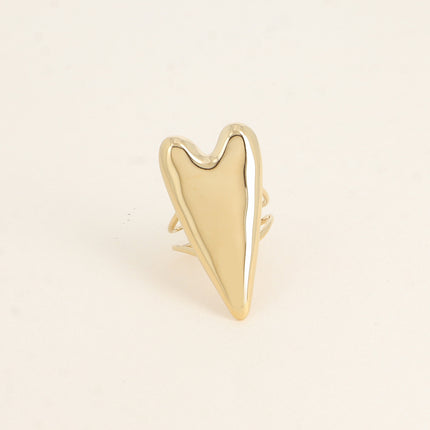Bague - motif coeur allongé et plat