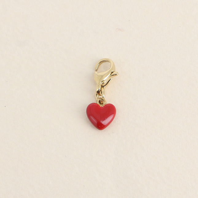 Selyna Charm - enamel heart