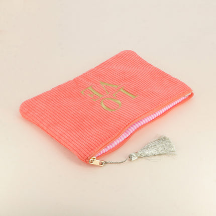 Pouch - LOVE - corduroy - 20 x 14 cm