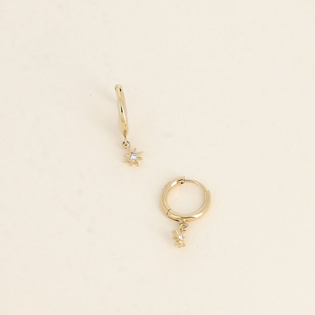 Créoles - pendentif petite étoile du Nord et oxyde de zirconium