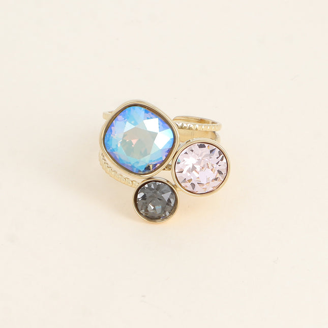 Bague trilogie - ornée de cristaux Swarovski®