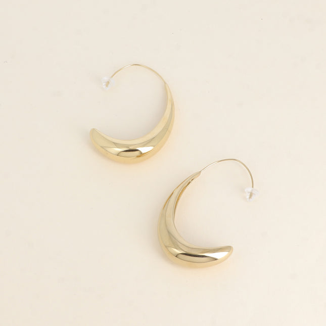 Creole earrings - large basket-shaped ring