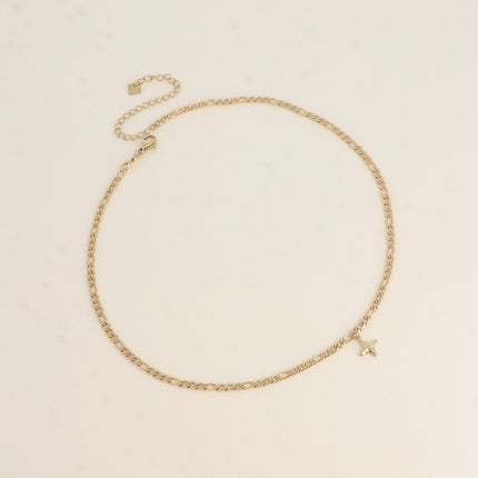 Collier - maille figaro, pampille étoilée