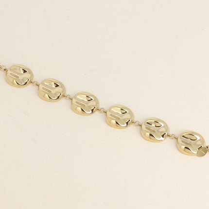 Bracelet Hestia - maillons ronds incurvés et martelés