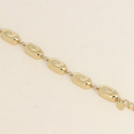 Bracelet Eryndis - maillons rectangulaires incurvés et martelés