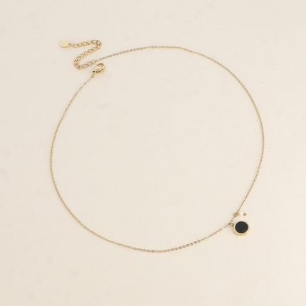 Collier Emllo Mini - pierre naturelle ronde et perle d'eau douce